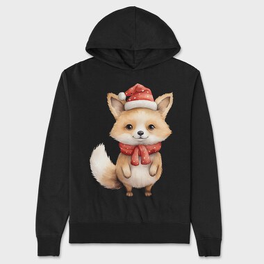 Cute Fox Santa, Hanorac Oversize Barbati (Unisex)
