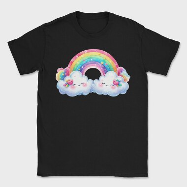 Cute Rainbow Clouds, Tricou Barbati (Unisex)