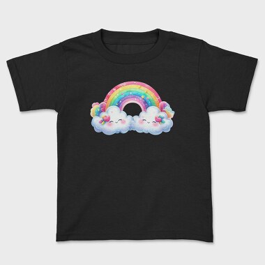 Cute Rainbow Clouds, Tricou Copii