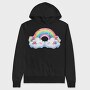 Cute Rainbow Clouds, Hanorac Oversize Barbati (Unisex)