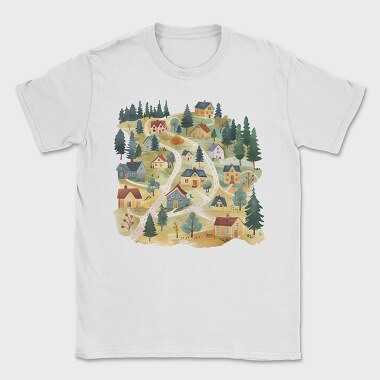 Cute Scandinavian Village, Tricou Barbati (Unisex)