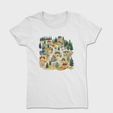 Cute Scandinavian Village, Tricou Femei