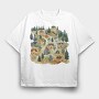 Cute Scandinavian Village, Tricou Oversize Barbati (Unisex)