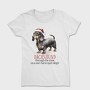 Dachshund Christmas Hat, Tricou Femei