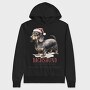Dachshund Christmas Hat, Hanorac Oversize Barbati (Unisex)