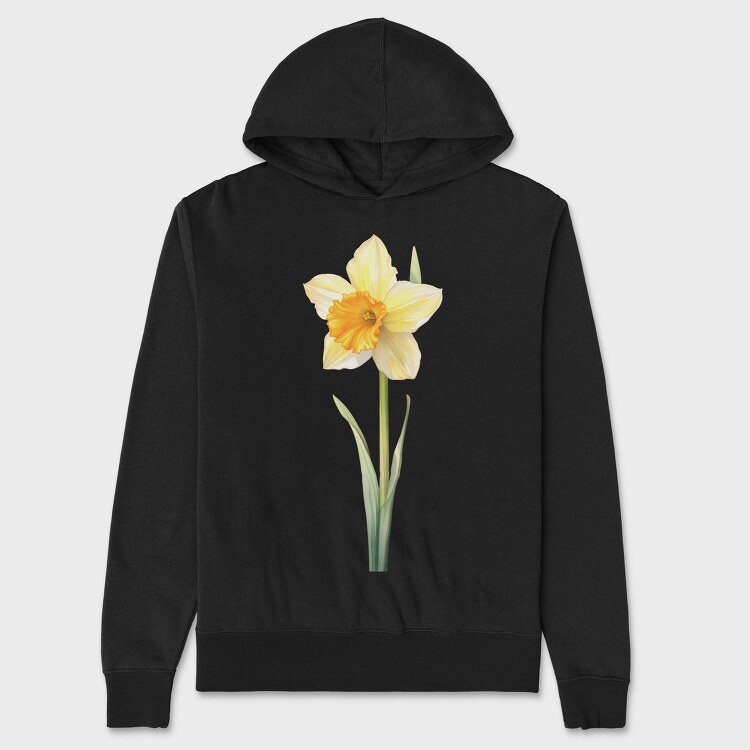 Daffodil Flower 01, Hanorac Oversize Barbati (Unisex)