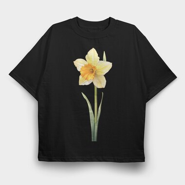 Daffodil Flower 01, Tricou Oversize Barbati (Unisex)