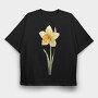 Daffodil Flower 01, Tricou Oversize Barbati (Unisex)