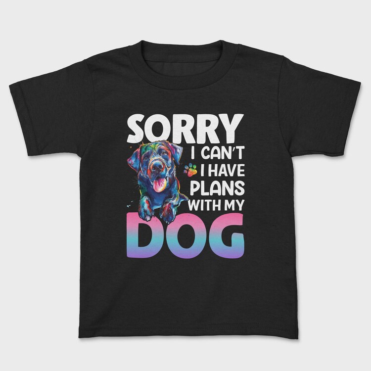 Colorful Dog Paw, Tricou Copii