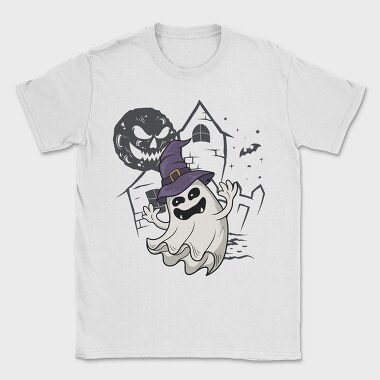 Halloween Ghostly Witch, Tricou Barbati (Unisex)