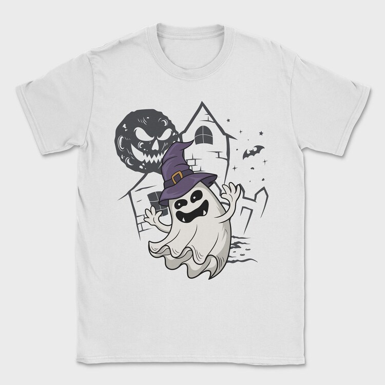 Halloween Ghostly Witch, Tricou Barbati (Unisex)