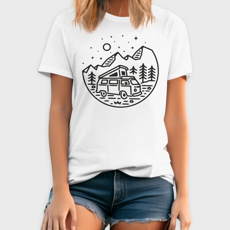 Camper Night Adventure, Tricou Barbati (Unisex)