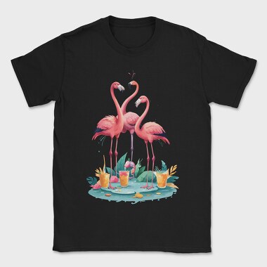Three Flamingos, Tricou Barbati (Unisex)
