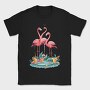 Three Flamingos, Tricou Barbati (Unisex)