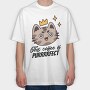 This Coffee Is Purrrfect, Tricou Oversize Barbati (Unisex)