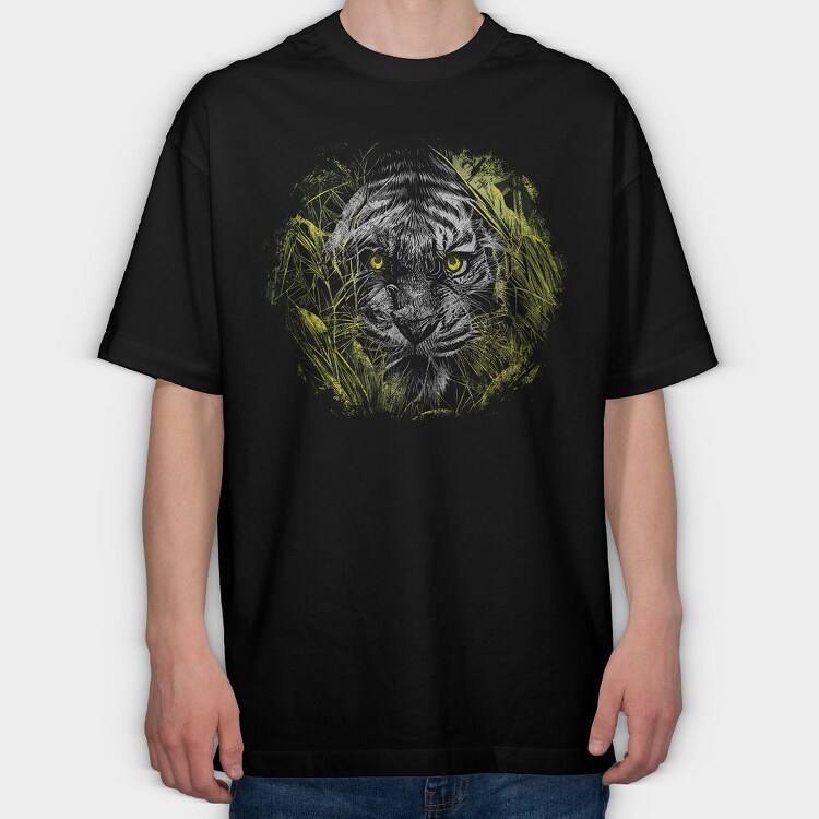Tiger Hiding, Tricou Oversize Barbati (Unisex)