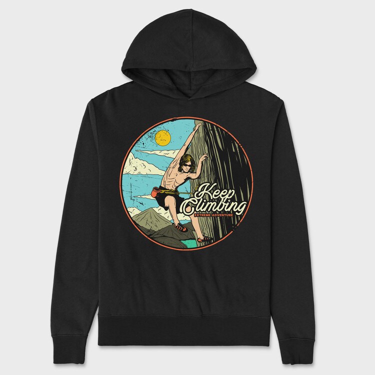 Keep Climbing Adventure, Hanorac Oversize Barbati (Unisex)