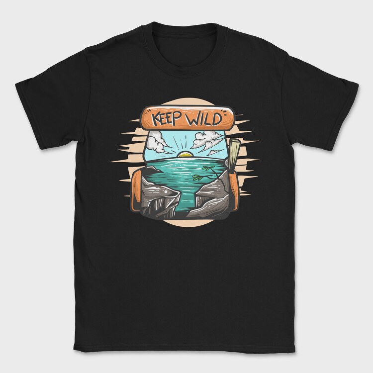 Keep Wild Ocean, Tricou Barbati (Unisex)
