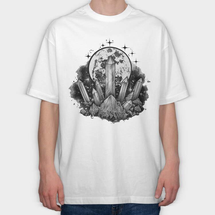 Crystal Moon Stars, Tricou Oversize Barbati (Unisex)
