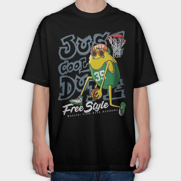 Just Cool Dog, Tricou Oversize Barbati (Unisex)