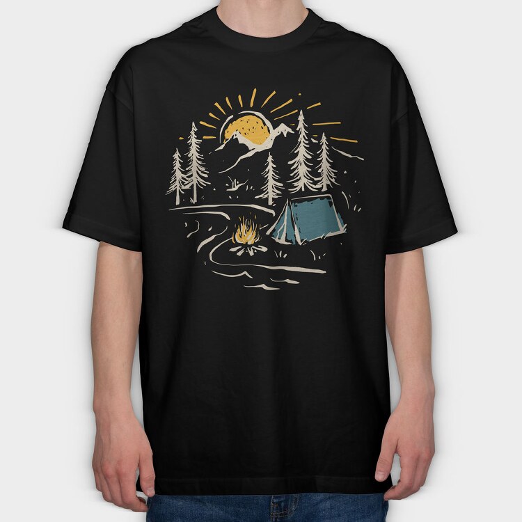 Campfire Dreams, Tricou Oversize Barbati (Unisex)