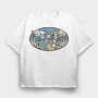 Skeletons Beach Party, Tricou Oversize Barbati (Unisex)