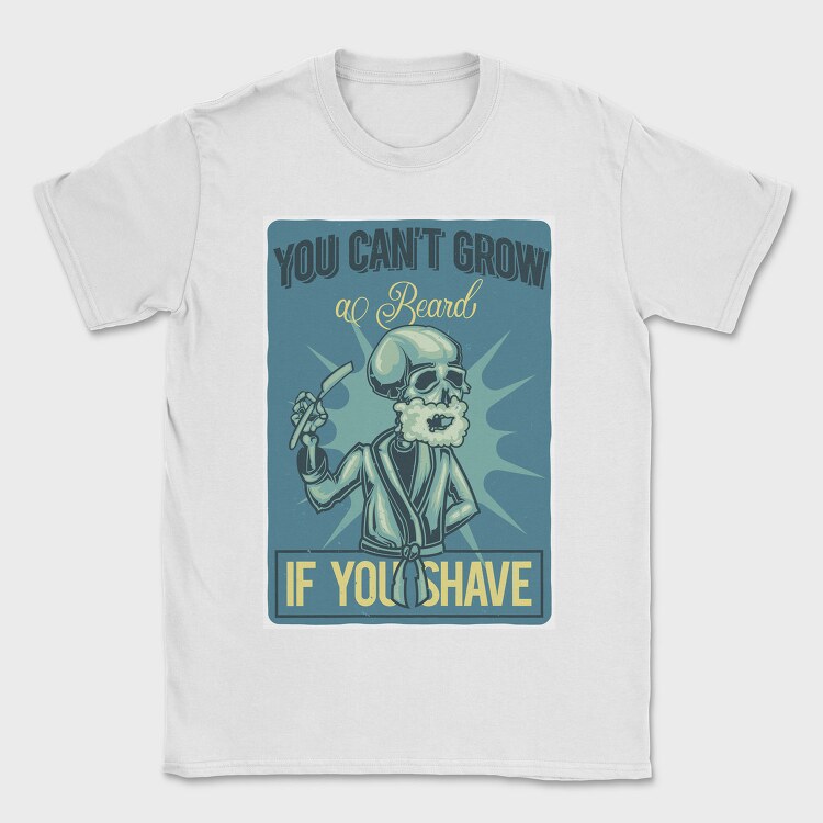 Skull Beard Shave, Tricou Barbati (Unisex)