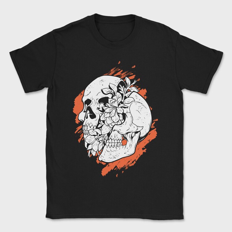 Skull Bloom, Tricou Barbati (Unisex)