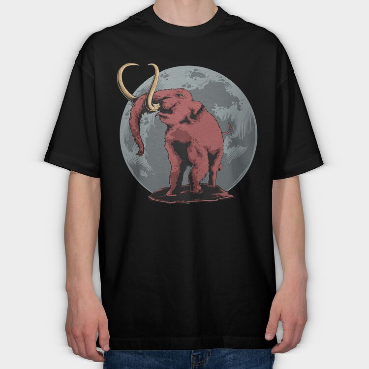 Mammoth Moon, Tricou Oversize Barbati (Unisex)