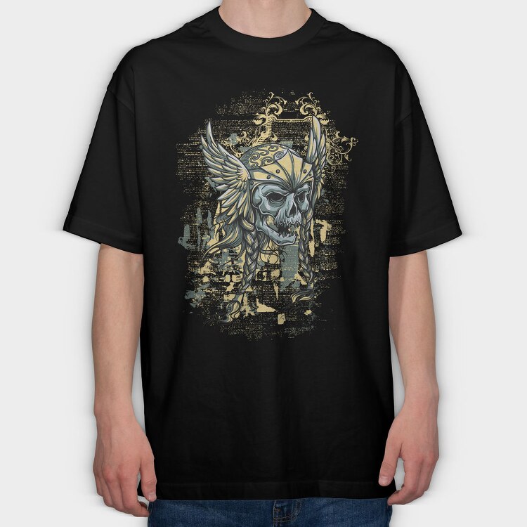 Skull Wings Rider, Tricou Oversize Barbati (Unisex)