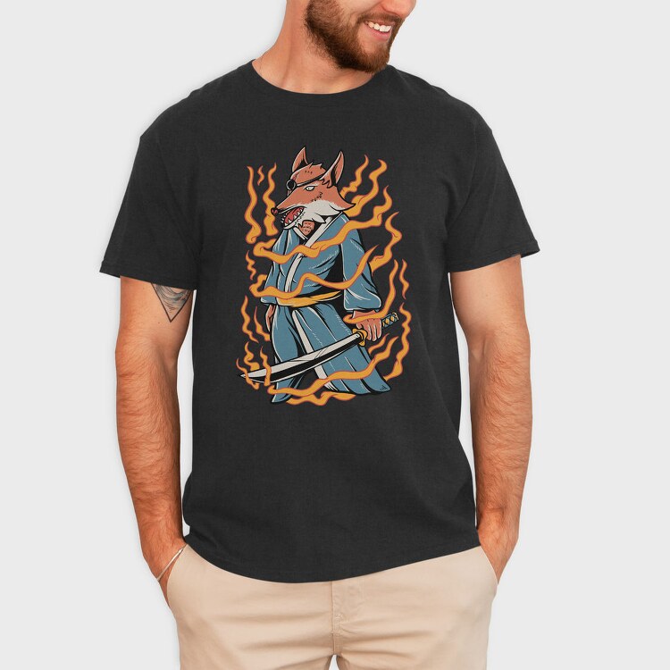 Fox Samurai, Tricou Barbati (Unisex)