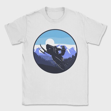 Snowboarders Moonrise, Tricou Barbati (Unisex)