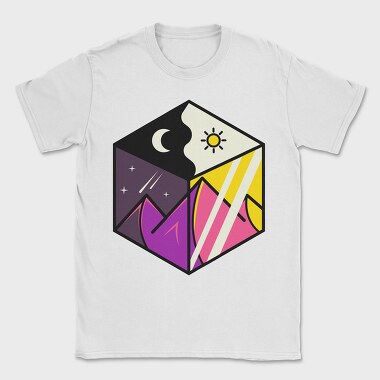 Solar Eclipse Cube, Tricou Barbati (Unisex)