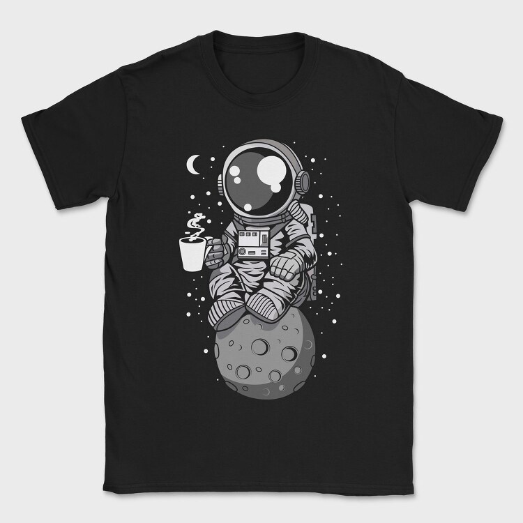 Space Coffee Astronaut, Tricou Barbati (Unisex)